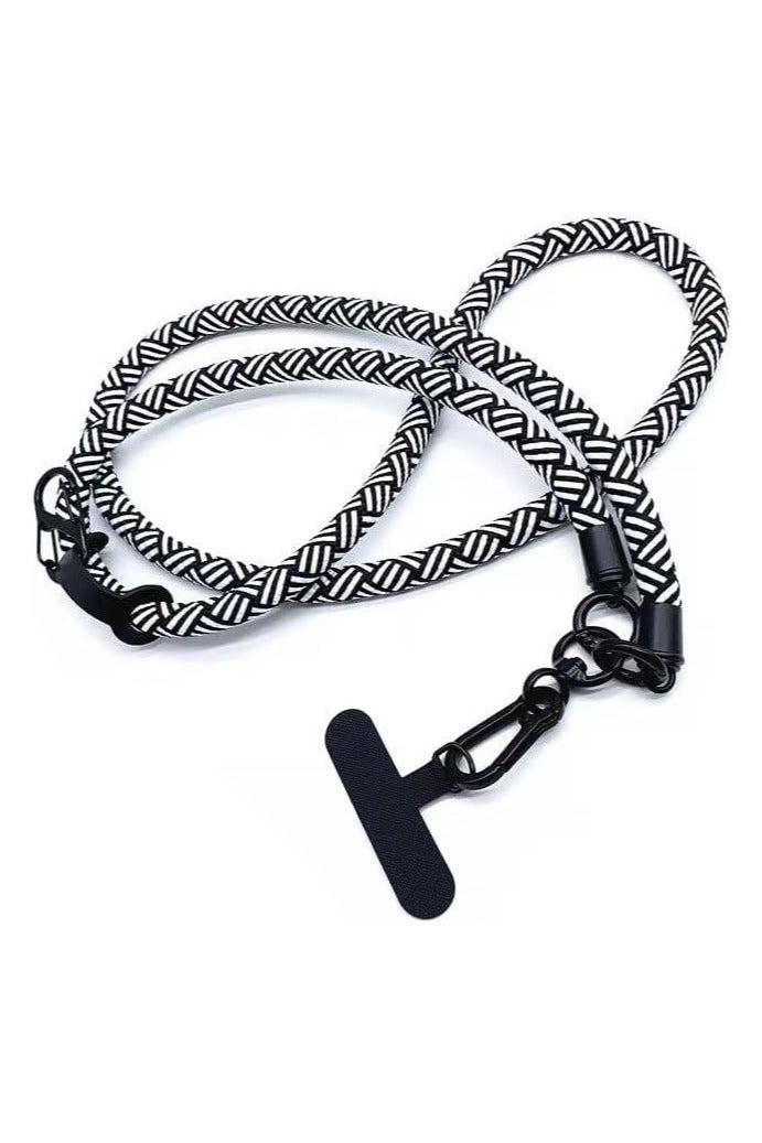 اليشمك حبل للهاتف الخلوي 120 سم، حبل حول الجسم، حزام معصم حول الرقبة لمعظم حافظات الهواتف الذكية، سلسلة مفاتيح سماعة الرأس، المكاتب - Image 1