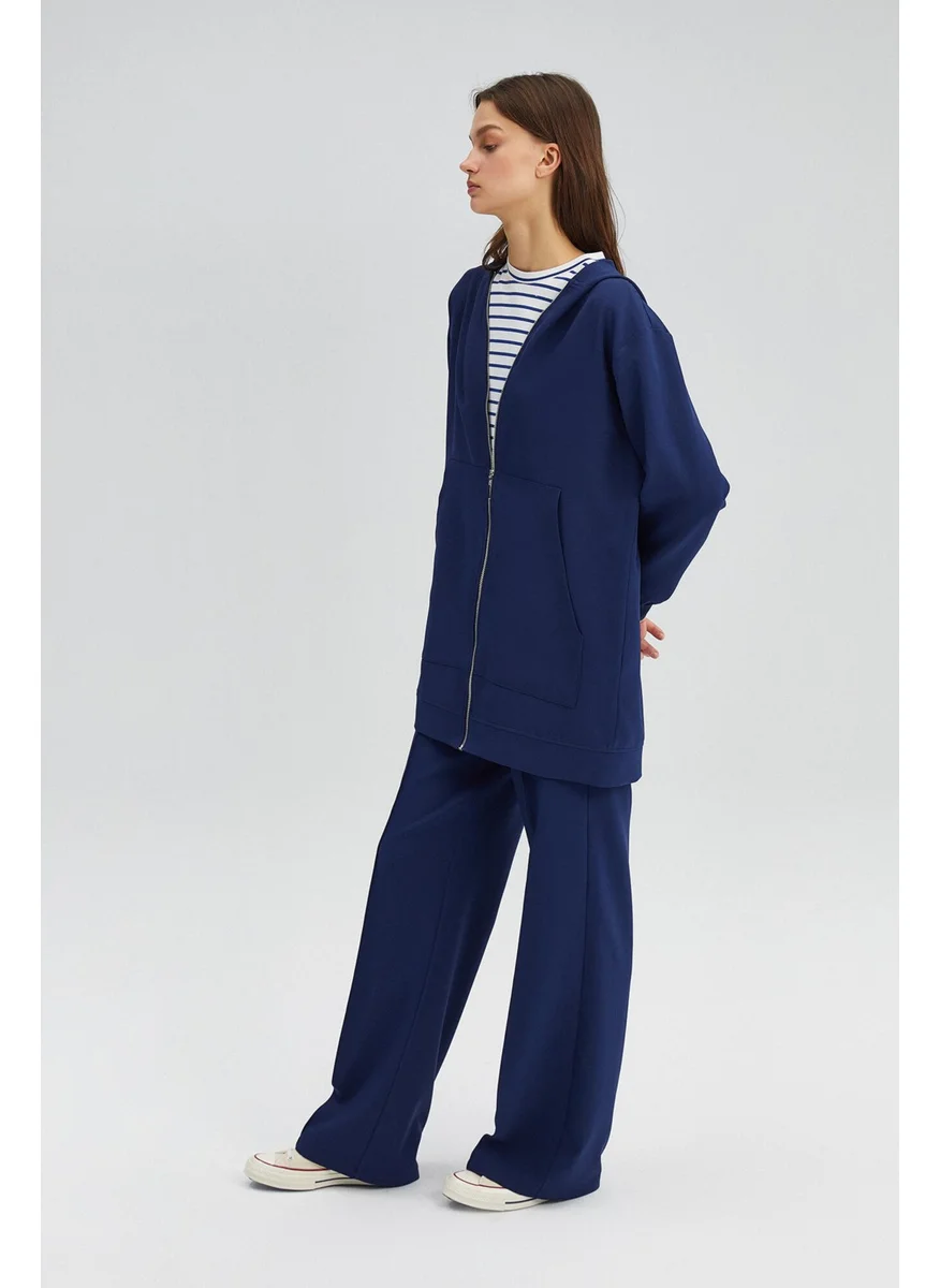Touche Prive Zippered Thin Crepe Jacket