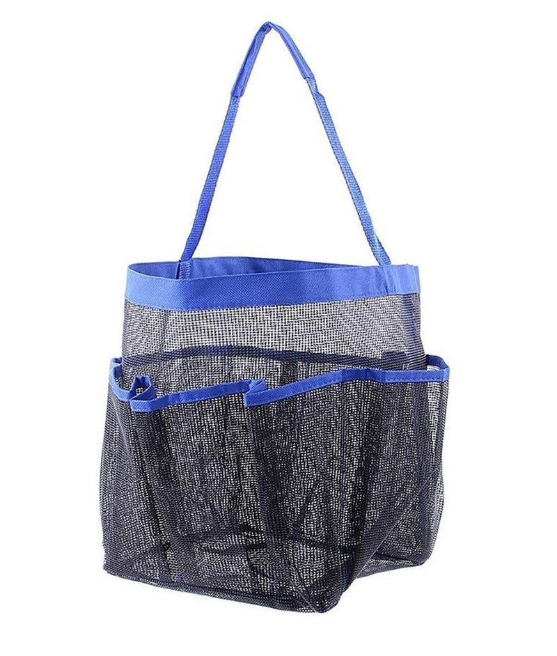 eoocvt Mesh Shower Caddy  8 Pockets Quick Dry Hanging Toiletry Tote Bag for Bathroom Shower Organizer Accessories (Black) - Image 5