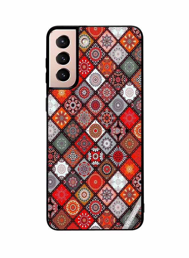 VR CREATIVE Protective Case Cover For Samsung Galaxy S21 5G Mandala Design Multicolour - Image 1