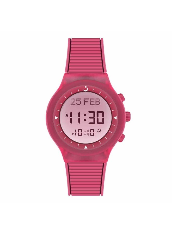 الفجر الساعة النسائية الرياضية WY-16 وردي - Image 1