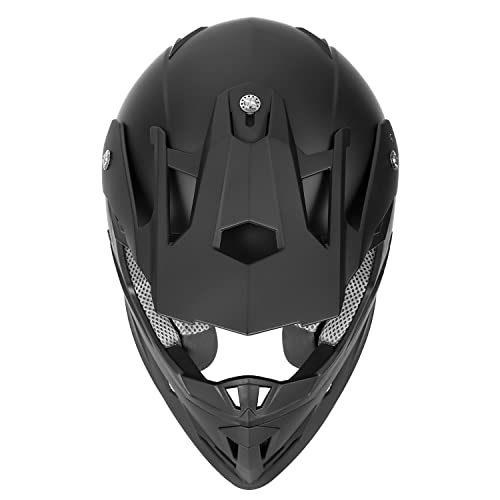 GLX GX23 Dirt Bike/Motocross Helmet - Matte Black, X-Large - DOT Approved - Image 2