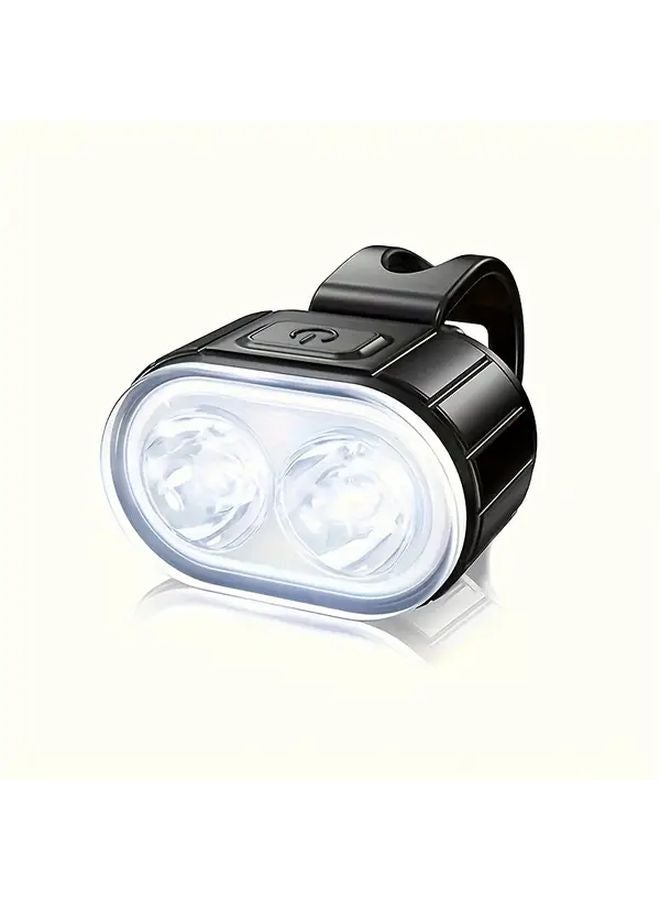 Oval Headlight IP65 Waterproof USB Charging Bicycle Front Light And Taillight - Image 1