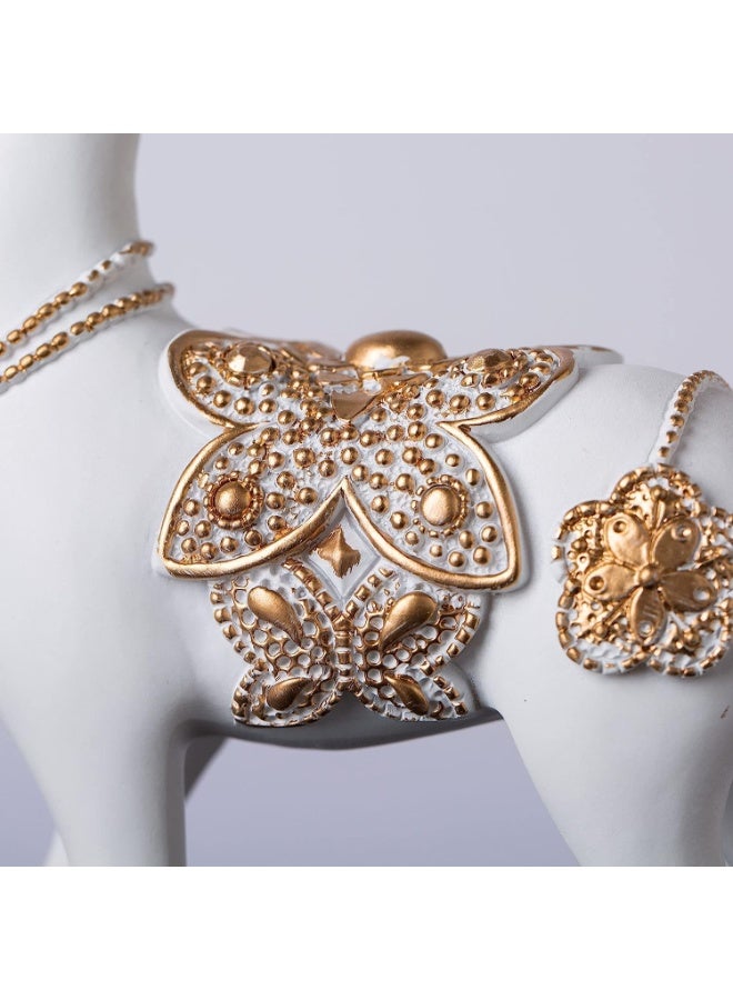 Xtore Creative Resin Golden and White Reindeer Sculptures | Beautiful Home Decor | Lifts up Energy of Your Room (Pack of 2, White) - Image 4