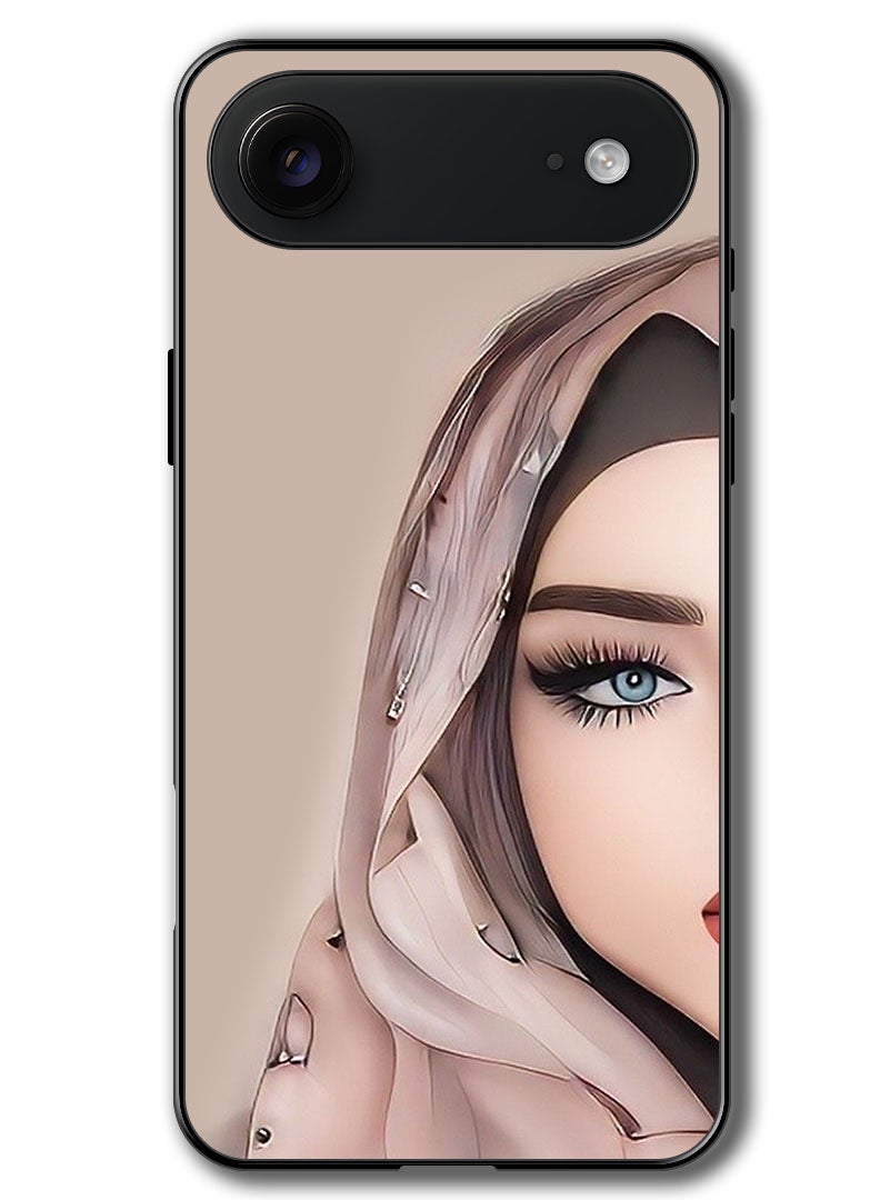 Theodor Case Compatible with Apple iPhone 17 Air 6.5 Inch Protection Shockproof Bumper Cover Girl Half Face - Image 1