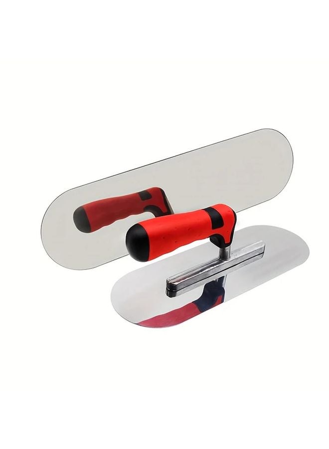 Stainless Steel Trowel Masonry Plastering Cement Tool With Red Green Handle 1pc - Image 5