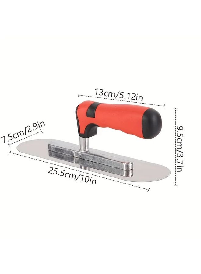 Stainless Steel Trowel Masonry Plastering Cement Tool With Red Green Handle 1pc - Image 1