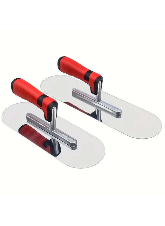 Stainless Steel Trowel Masonry Plastering Cement Tool With Red Green Handle 1pc - Image 2