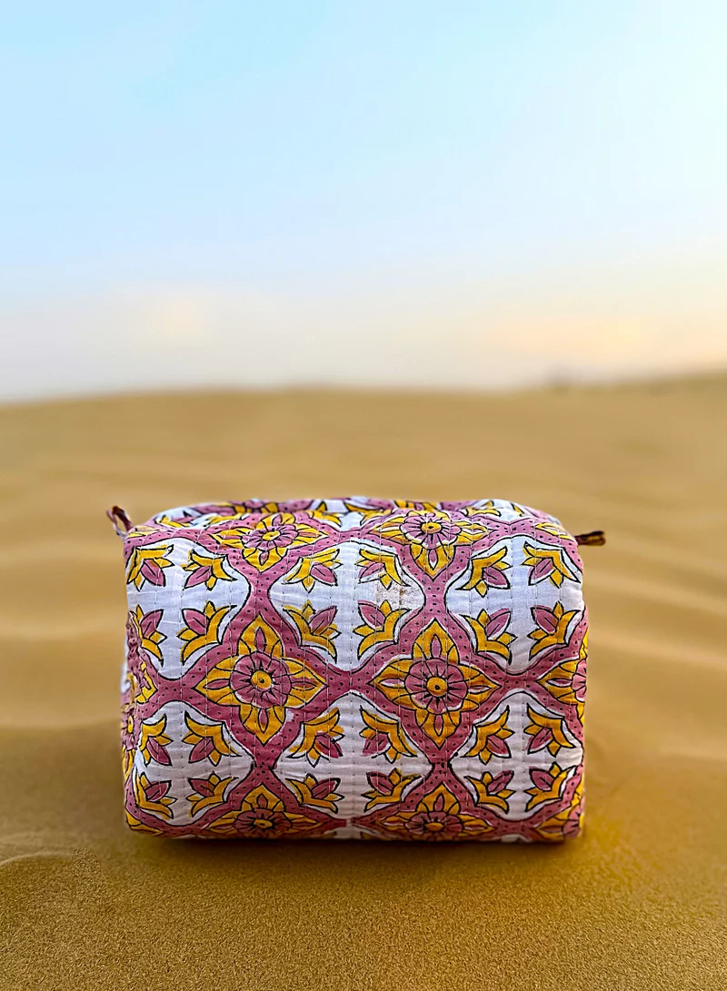 Tohfa Luxe TohfaLuxe Tula Handmade Block Printed Pouch