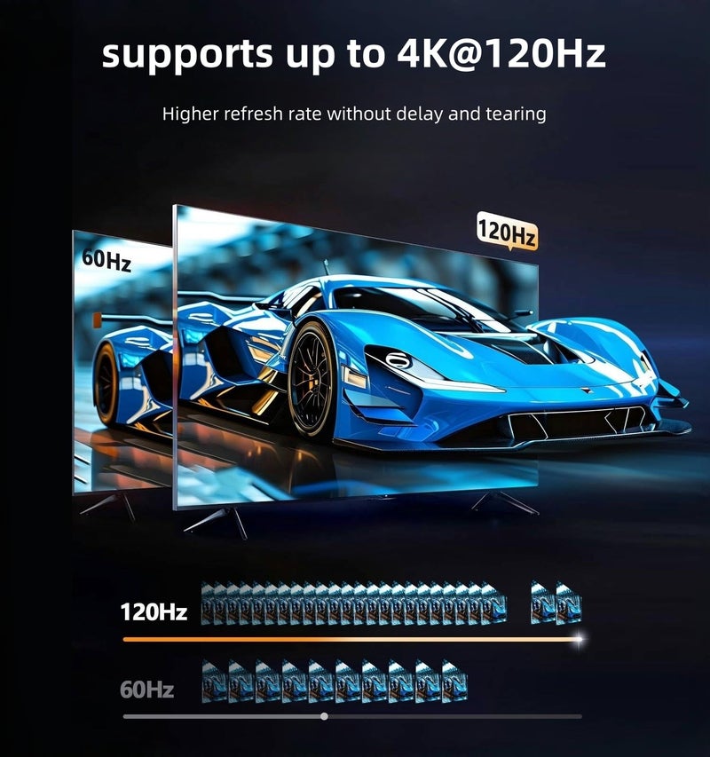 XinYaa 8K HDMI 2.1 Switch 4K@120Hz 8K@60Hz, Aluminum HDMI Switcher 2 in 1 Out, HDM I Splitter Supports HDR10+ 48 Gbps 3D Dolby VRR, HDM I Switcher Compatible with TV PS5/4 B0X Laptops PC Projector - Image 5