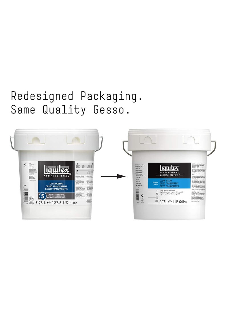 Liquitex - Liquitex Professional Clear Gesso Surface Prep Medium, 128-oz (Gallon) - Image 1