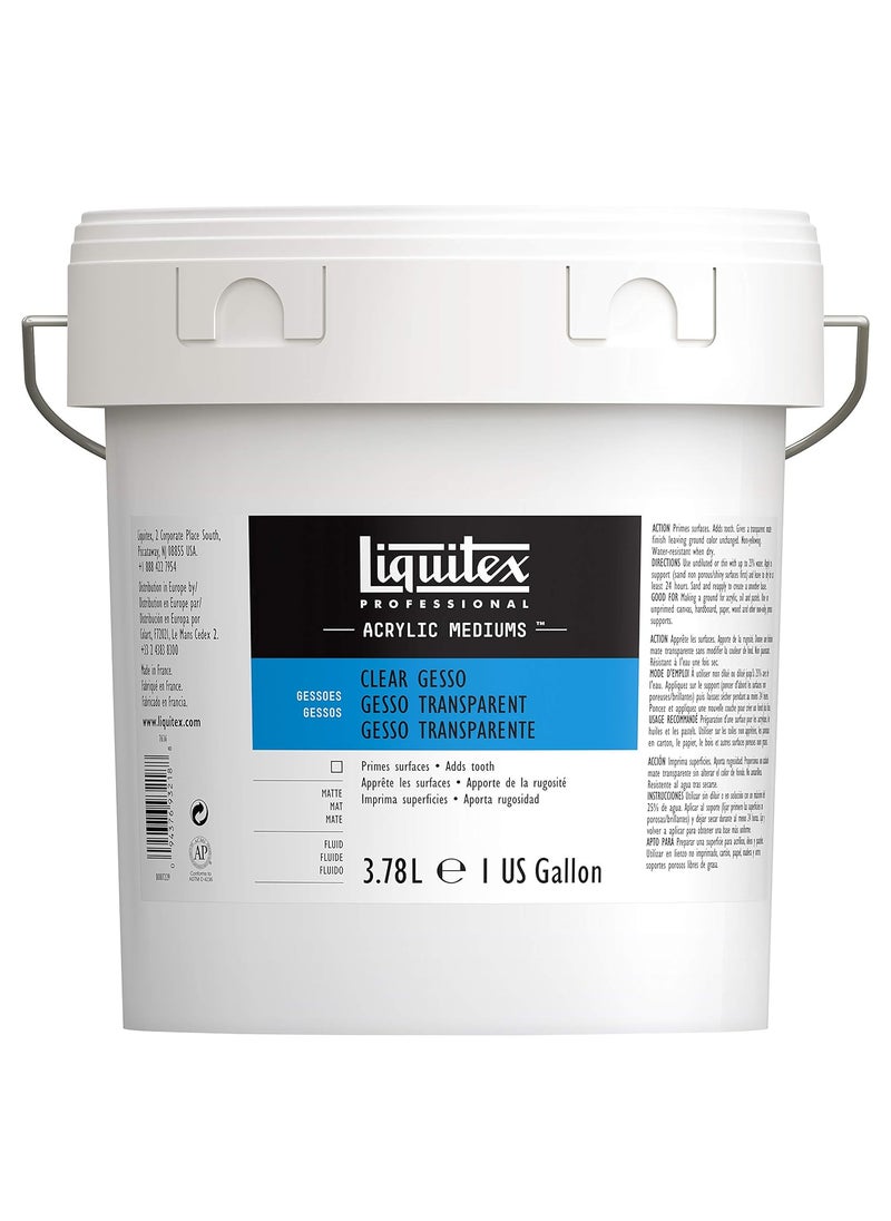 Liquitex - Liquitex Professional Clear Gesso Surface Prep Medium, 128-oz (Gallon) - Image 1