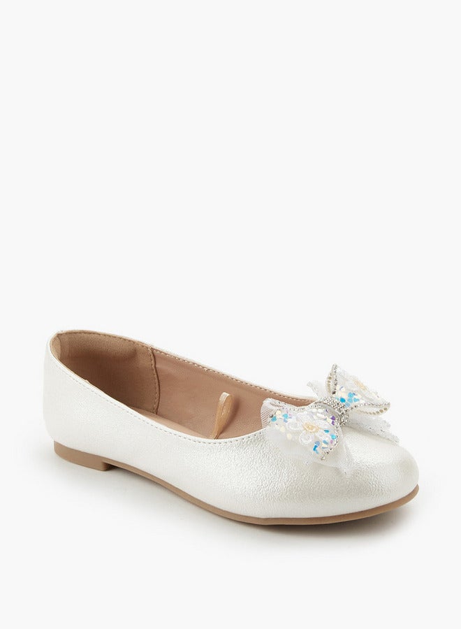Celeste Girls Bow Embellished Ballerina Shoes - Image 1