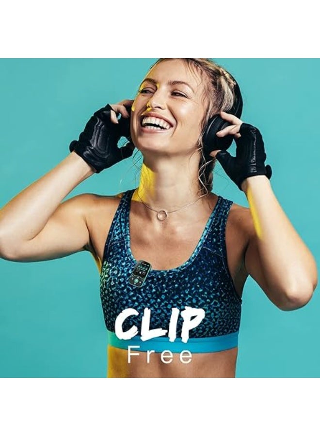 AGPTEK MP3 Player Bluetooth 5.0 Sport 32 GB with 1.5 Inch TFT Colour Screen, Mini Music Player with Clip, Supports up to 128 GB TF Card, with Independent Volume Button, Blue - Image 4
