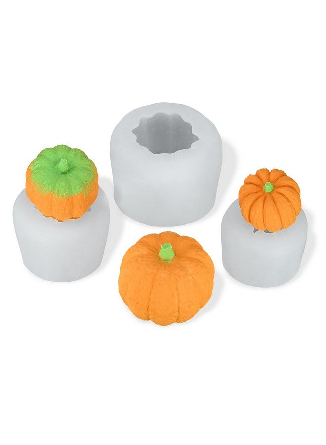 Sakolla 3D Pumpkin Candle Molds, 3 Pack Pumpkin Silicone Mold For Diy Epoxy Resin, Handmade Soap, Candle, Cake Baking - Image 1