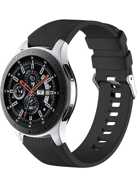 22mm Gray Silicone Sport Strap - Compatible with Samsung Galaxy Watch 46mm, Galaxy Watch 3 45mm, and Gear S3 Frontier/Classic