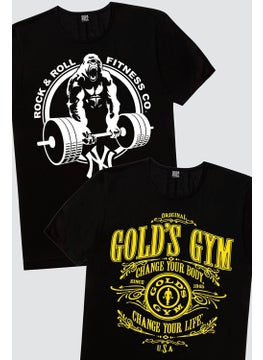 Rock&Roll Golds Gym, Gorilla Gym Men's 2-Piece Eco Pack T-Shirt  - Image 1