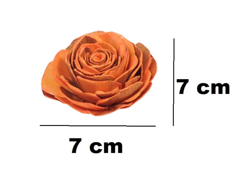 PRANSUNITA Handmade Dry Wood Rose Flower for Fancy Gift & Wedding Bridal Shower Bride's Bouquet Arrangement Decoration Packing- 15 pcs Multicolored – Size 7 cm - Image 2