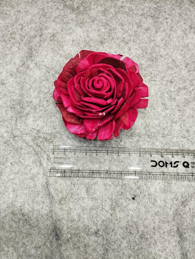 PRANSUNITA Handmade Dry Wood Rose Flower for Fancy Gift & Wedding Bridal Shower Bride's Bouquet Arrangement Decoration Packing- 15 pcs Multicolored – Size 7 cm - Image 3