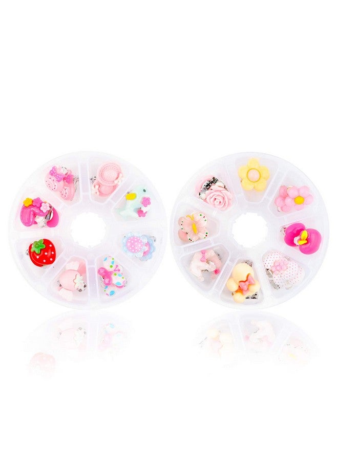 Hifot Hifot 16 Pairs Clip on Earrings Girls, No Pierced Design Earrings Dress up Pretend Princess Play Jewelry Accessories for Kids  - Image 2