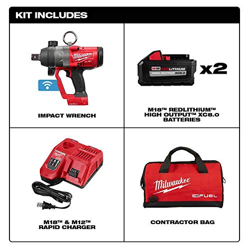 Milwaukee 2867-22 M18 Fuel 1" High Torque Impact Wrench (8.0ah) Kit 2867-22 - Image 2