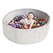 TRENDBOX Extra Large Foam Ball Pit for Toddlers 47x14 inch Soft Baby Ball Pit with Washable Velvet Cover Balls not IncludedGrey - Image 4