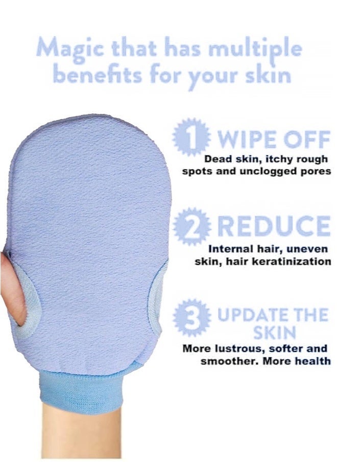 SahlTech 2-Pack Korean Exfoliating Body Gloves - Professional Grade Viscose Rayon Mitts for Deep Skin Renewal - Image 3