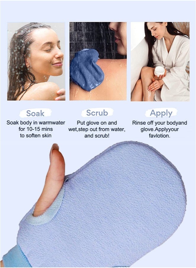 SahlTech 2-Pack Korean Exfoliating Body Gloves - Professional Grade Viscose Rayon Mitts for Deep Skin Renewal - Image 4