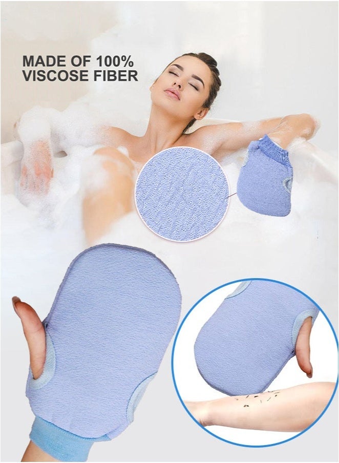 SahlTech 2-Pack Korean Exfoliating Body Gloves - Professional Grade Viscose Rayon Mitts for Deep Skin Renewal - Image 2