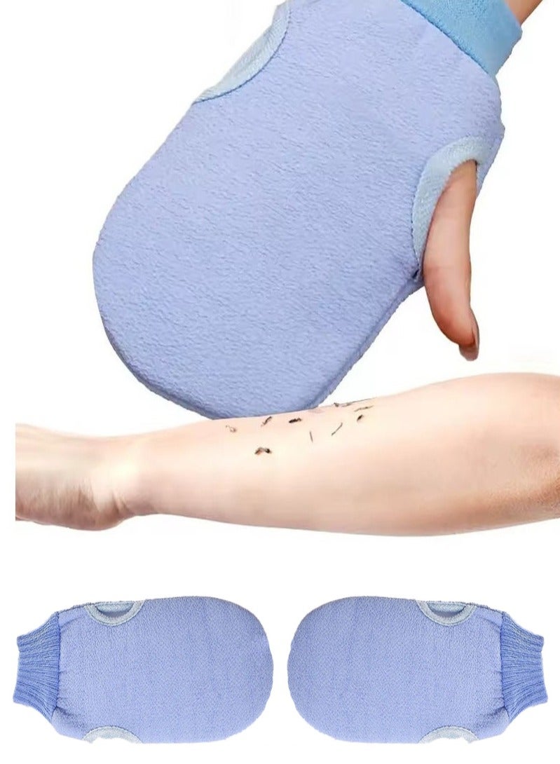 SahlTech 2-Pack Korean Exfoliating Body Gloves - Professional Grade Viscose Rayon Mitts for Deep Skin Renewal - Image 1