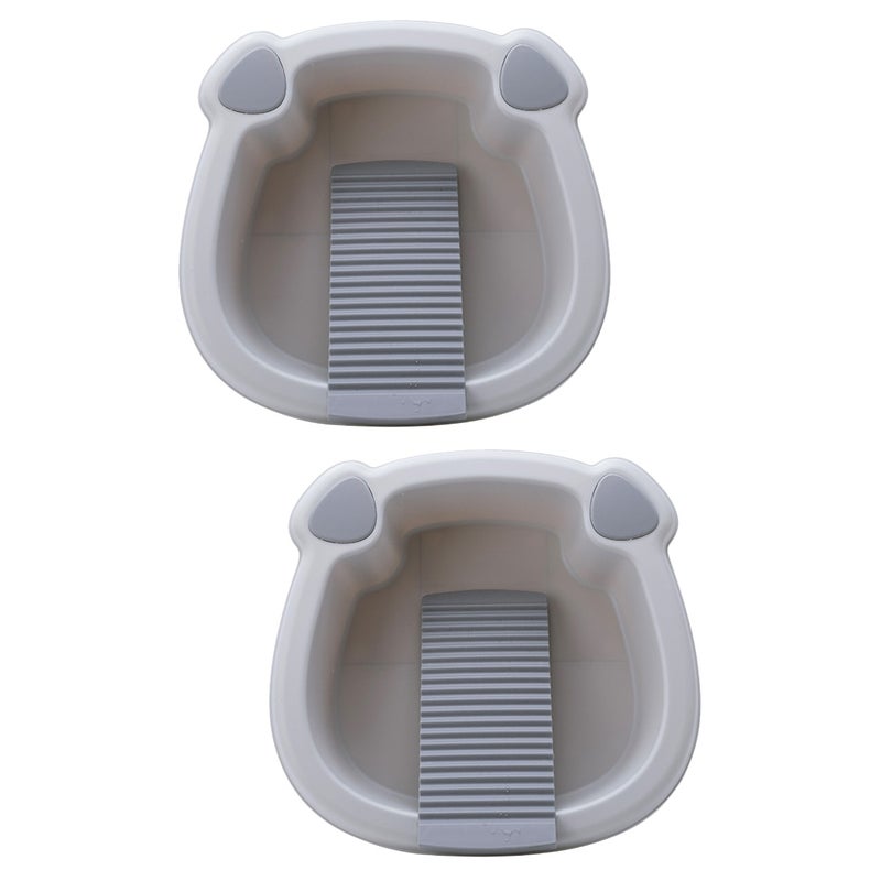 2 Sets Infant Wash Basin Basin Camping Ice Bucket Washing Clothes Board - Image 1