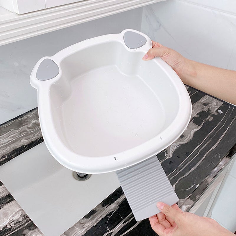 2 Sets Infant Wash Basin Basin Camping Ice Bucket Washing Clothes Board - Image 3