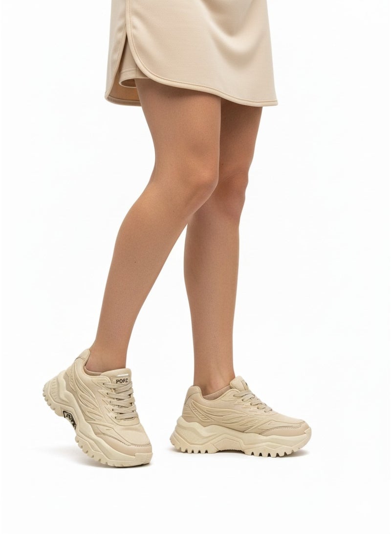 Vbranda Sneakers Stylish Chunky L-984-BEIGE - Image 1