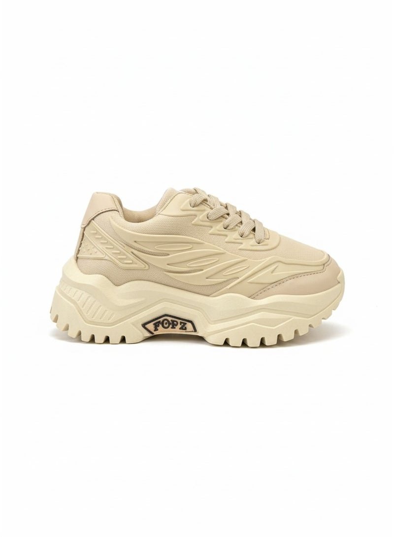Vbranda Sneakers Stylish Chunky L-984-BEIGE - Image 3