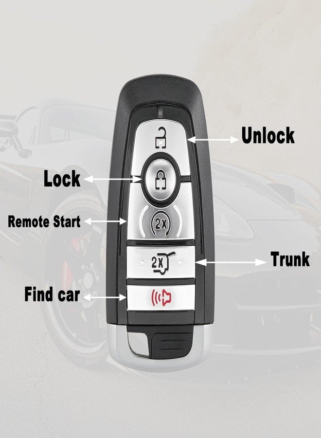 مفتاح تحكم عن بعد ذكي بديل متوافق مع سيارات فورد إكسبلورر وإكسبيديشن موديلات 2018-2022، ولينكولن نافيجيتور وأفياتور وكورسير موديلات 2020-2022، وإيدج وإسكيب موديلات 2017-2022، M3N-A2C931426 164-R8198 - Image 2
