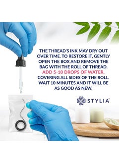 Stylia Microblading Supplies Pre-Inked Eyebrow Mapping String - 15 Meters - Ultra-Thin, Mess-Free Thread, Create a Crisp, Spot-on Brow Map Every Time - Hypoallergenic, Cosmetic Grade For Permanent Makeup  - Image 5