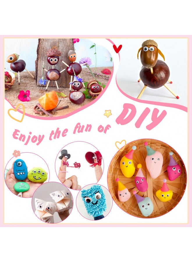 TOAOB THE ONE AND ONLY BABY TOAOB 150pcs 1 Inch Plastic Wiggle Googly Eyes Self-Adhesive Black Round Sticker Eyes DIY Arts Crafts Scrapbooking Accessories - Image 4