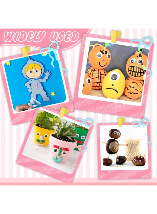 TOAOB THE ONE AND ONLY BABY TOAOB 150pcs 1 Inch Plastic Wiggle Googly Eyes Self-Adhesive Black Round Sticker Eyes DIY Arts Crafts Scrapbooking Accessories - Image 3