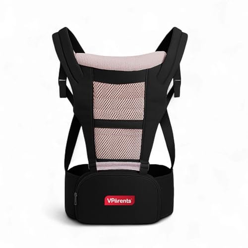 VParents Hip Seat Baby Carrier with 4 Carry Positions, Baby Carrier with Hip seat for 3 to 36 Months Baby, Adjustable New-Born to Toddler Carrier, Max Weight Up to 15 Kgs Royal(Black) - Image 1