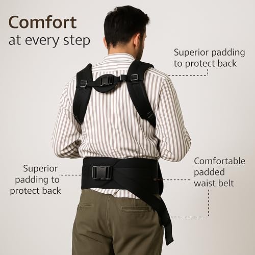 VParents Hip Seat Baby Carrier with 4 Carry Positions, Baby Carrier with Hip seat for 3 to 36 Months Baby, Adjustable New-Born to Toddler Carrier, Max Weight Up to 15 Kgs Royal(Black) - Image 4