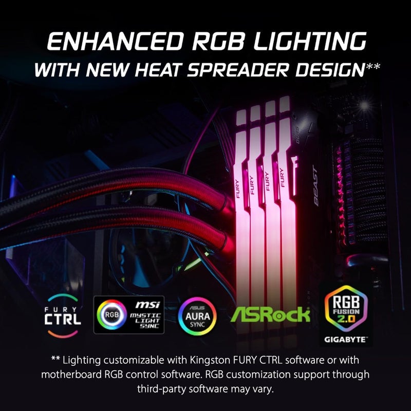FURY Beast RGB EXPO 64GB DDR5 CL30 DIMM Desktop Gaming Memory - KF560C30BBEAK2-64 - Image 5