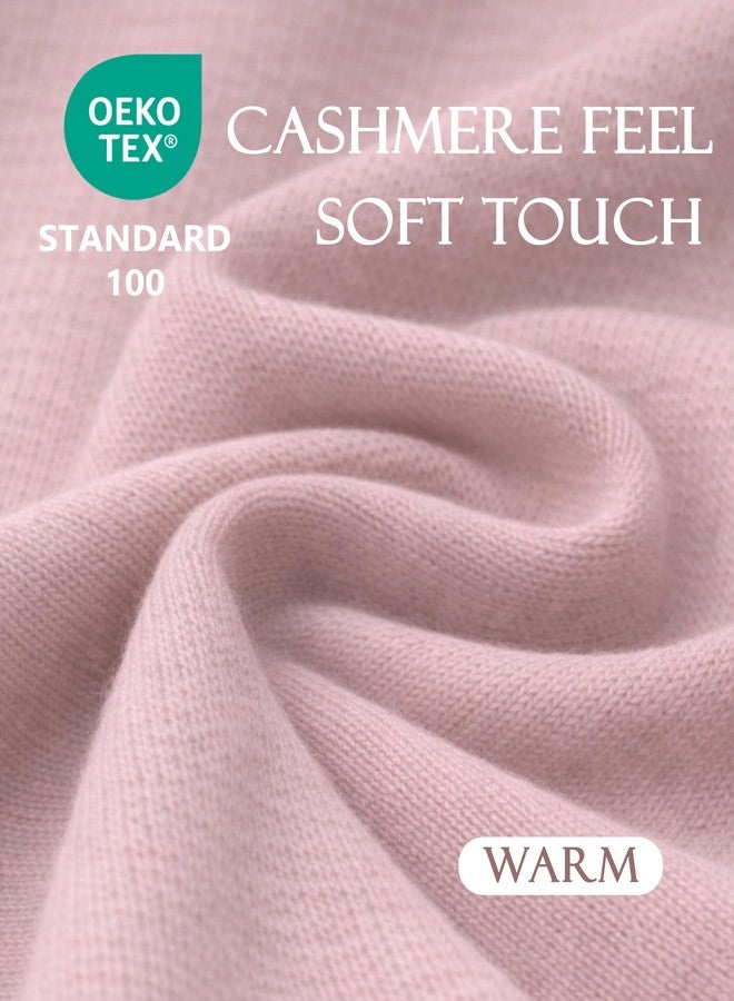 PULI Women's Elegant Shawl Wraps Soft Open Front Poncho Sweater for Spring Fall Winter pink - Image 4