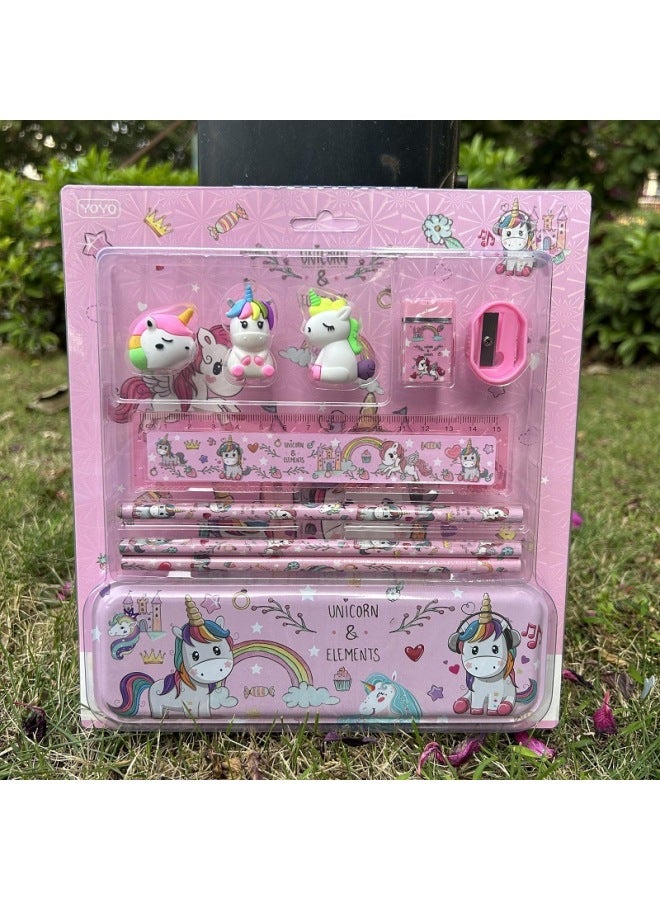 HJ Children's Gift Student Stationery Suit Gift Box School Supplies Pencil Case Pencil Practical Animal Stationery Gift Bag - Image 1