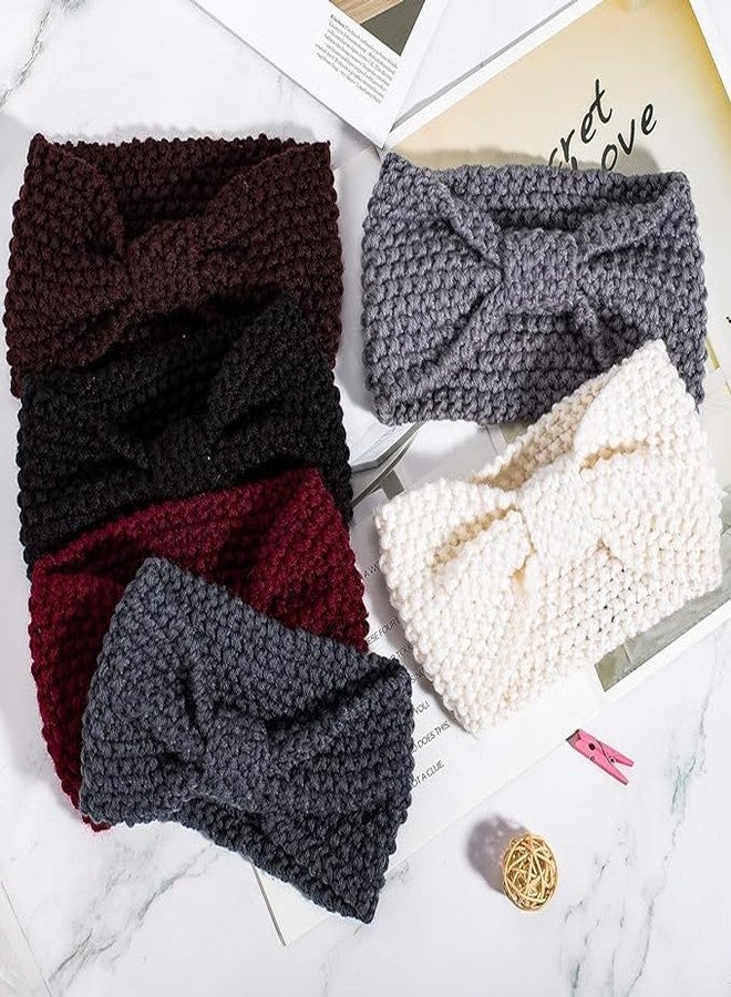 CHRONEX 2PCS Knitted Headbands Winter Ear Warmers, Elastic Turban Head Wraps For Womens/Hair Accessories - Image 4
