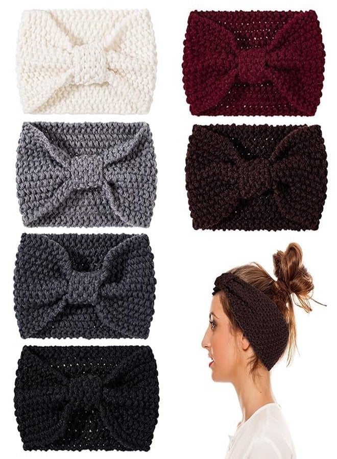 CHRONEX 2PCS Knitted Headbands Winter Ear Warmers, Elastic Turban Head Wraps For Womens/Hair Accessories - Image 1