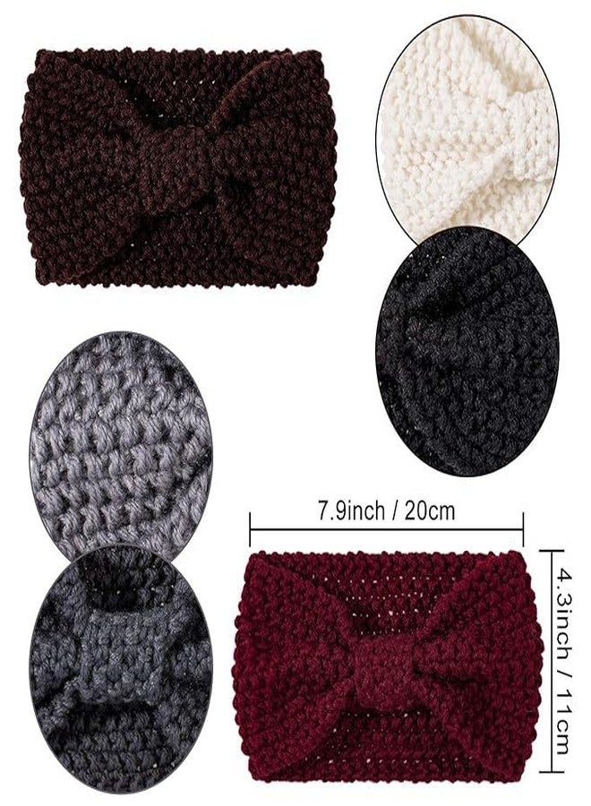 CHRONEX 2PCS Knitted Headbands Winter Ear Warmers, Elastic Turban Head Wraps For Womens/Hair Accessories - Image 2