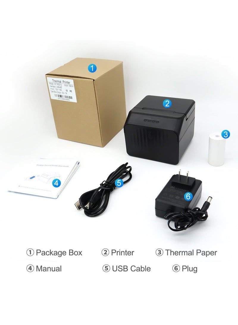 AROAQ Bluetooth Receipt Thermal Printer Black - Image 4