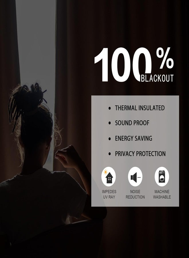 DUALIFE Yellow Blackout Curtains 102 Inch Length 2 Panels Set for Living Room Bedroom Rod&Back Tab Thermal Insulated 100% Black Out Linen Drapes Room Darkening Window Curtains 72" x 102" - Image 3