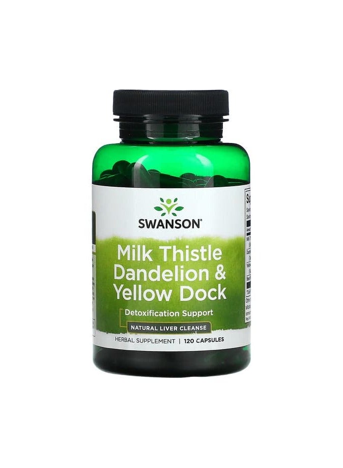Milk Thistle Dandelion & Yellow Dock, 120 Capsules