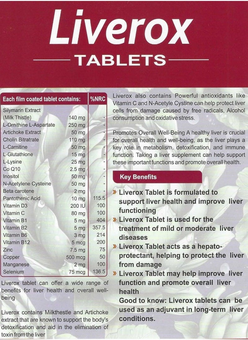 Vox Dei Labs Liverox Tablets - Advanced Liver Detox & Support Formula with Silymarin, Artichoke Extract, Amino Acids, Co-Q10, Vitamins & Minerals | 30 Tablets  - Image 4